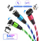 3 in 1 LED Magnetic Charging Cable Compatible for Micro USB/i-Products/Type C Smartphone