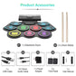 Portable USB Electronic Drum Pad Kit With Built-in Speaker